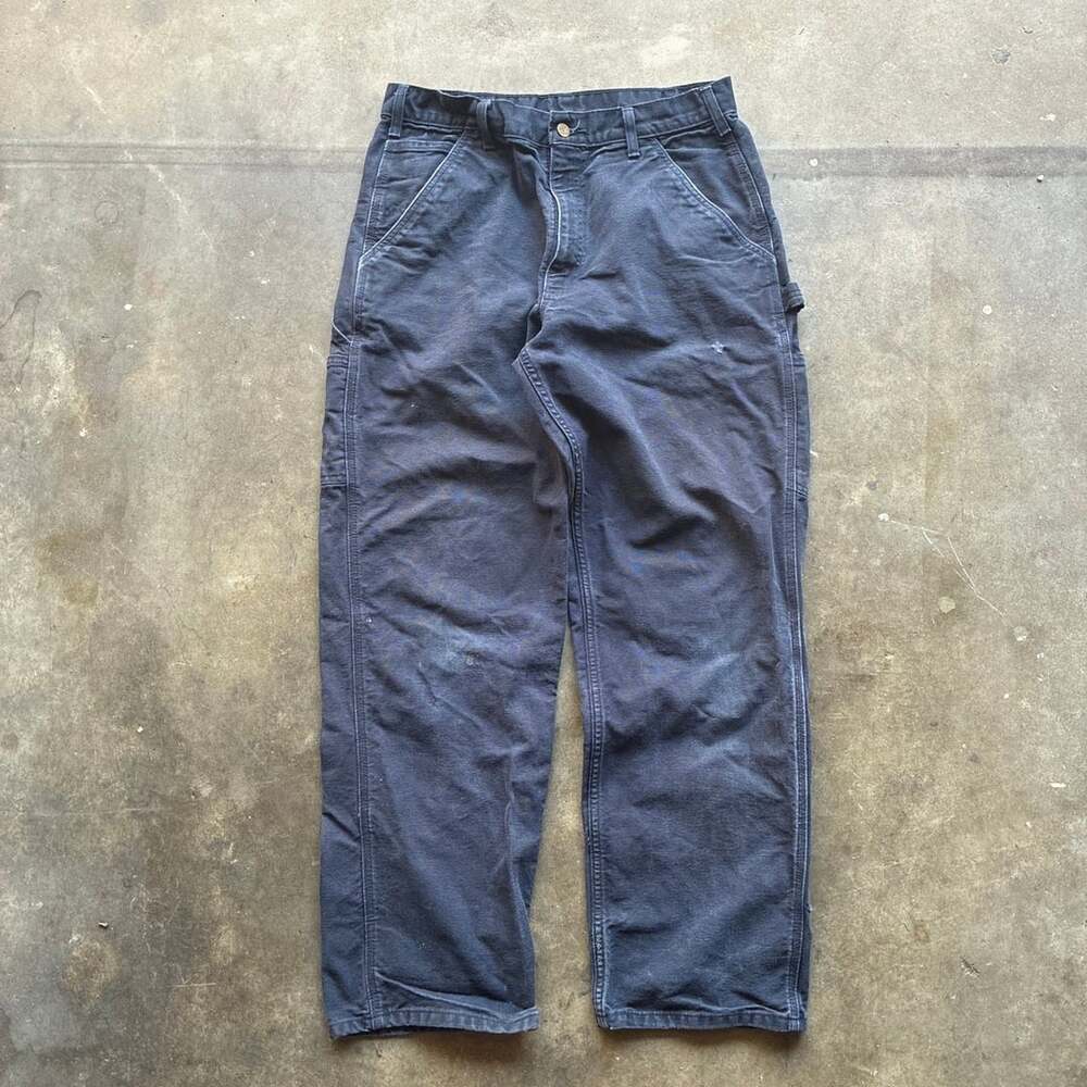 Carhartt Carpenter Pants Size 34x32 navy Workwear Utility